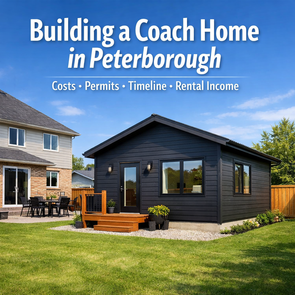 Building a Coach Home in Peterborough - A small ADU in a backyard of a home in Peterborough - 001