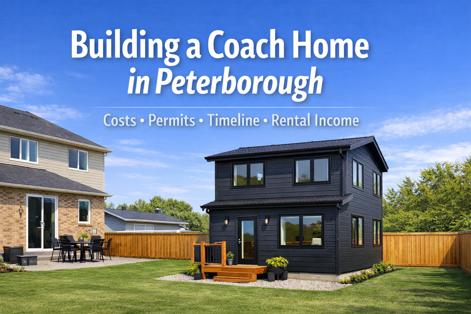 Building a Coach Home in Peterborough - A small ADU in a backyard of a home in Peterborough - 001
