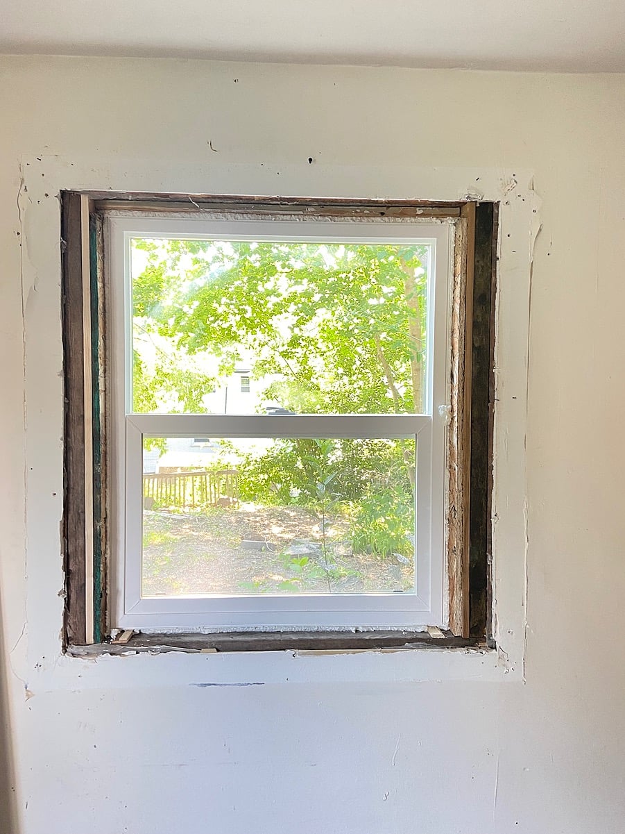 New energy-efficient window installed during a Visture residential renovation
