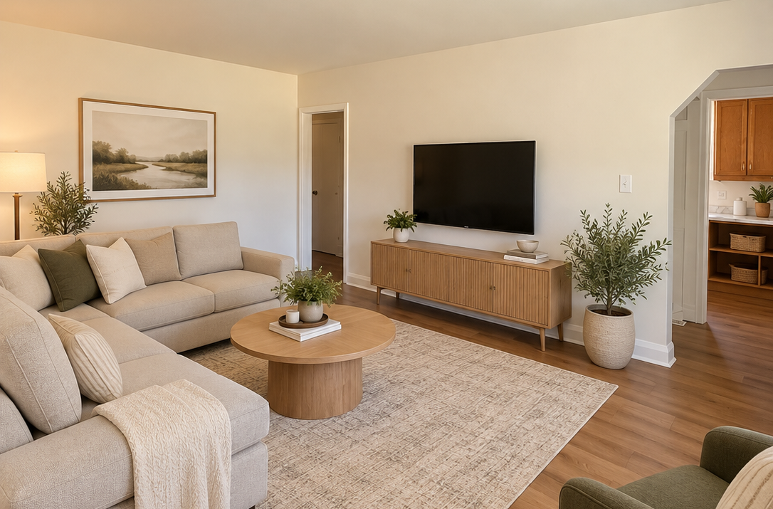 Main 139 Dumble Ave Living Room staged